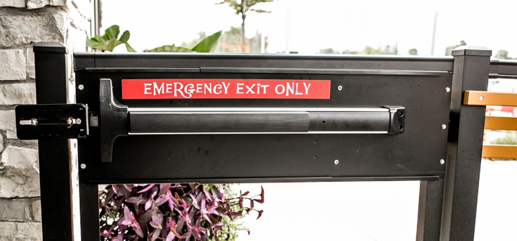 emergency push bar installation in Stockton